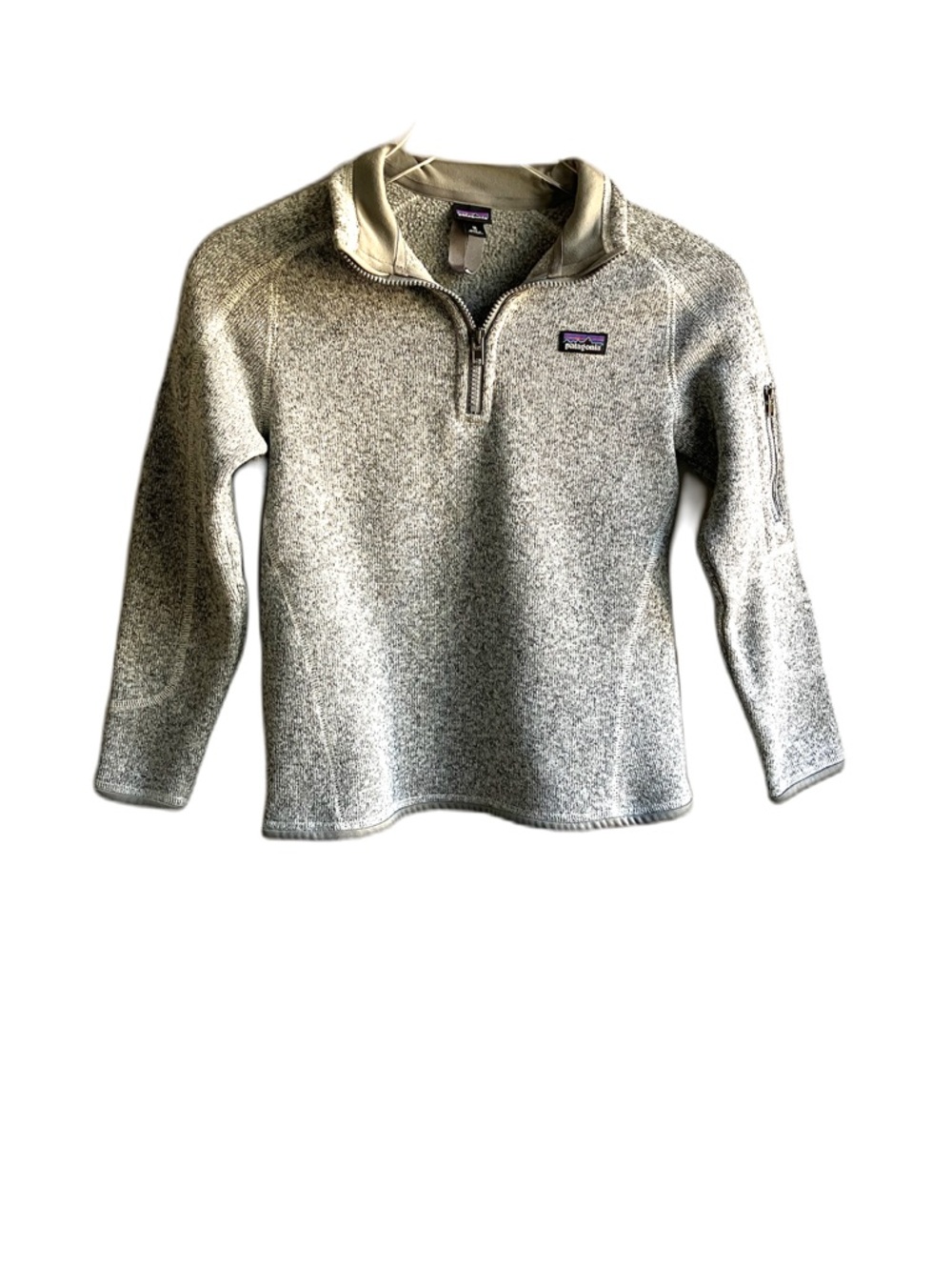 Patagonia Girl’s Better Sweater Quarter Zip  Size M 10 Gray 1/4 Fleece Pullover